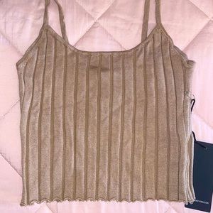 Brown Forever 21 cropped tank top